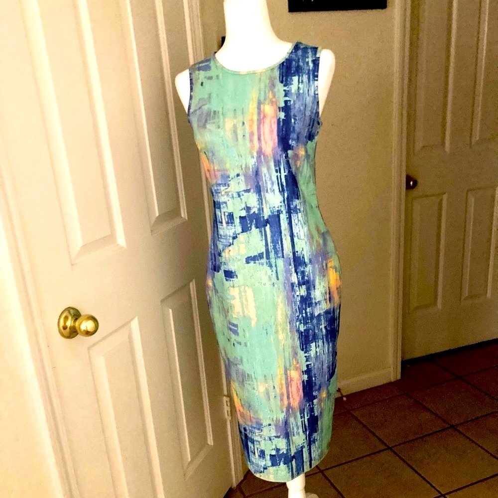 APT 9 Dress, abstract colorful